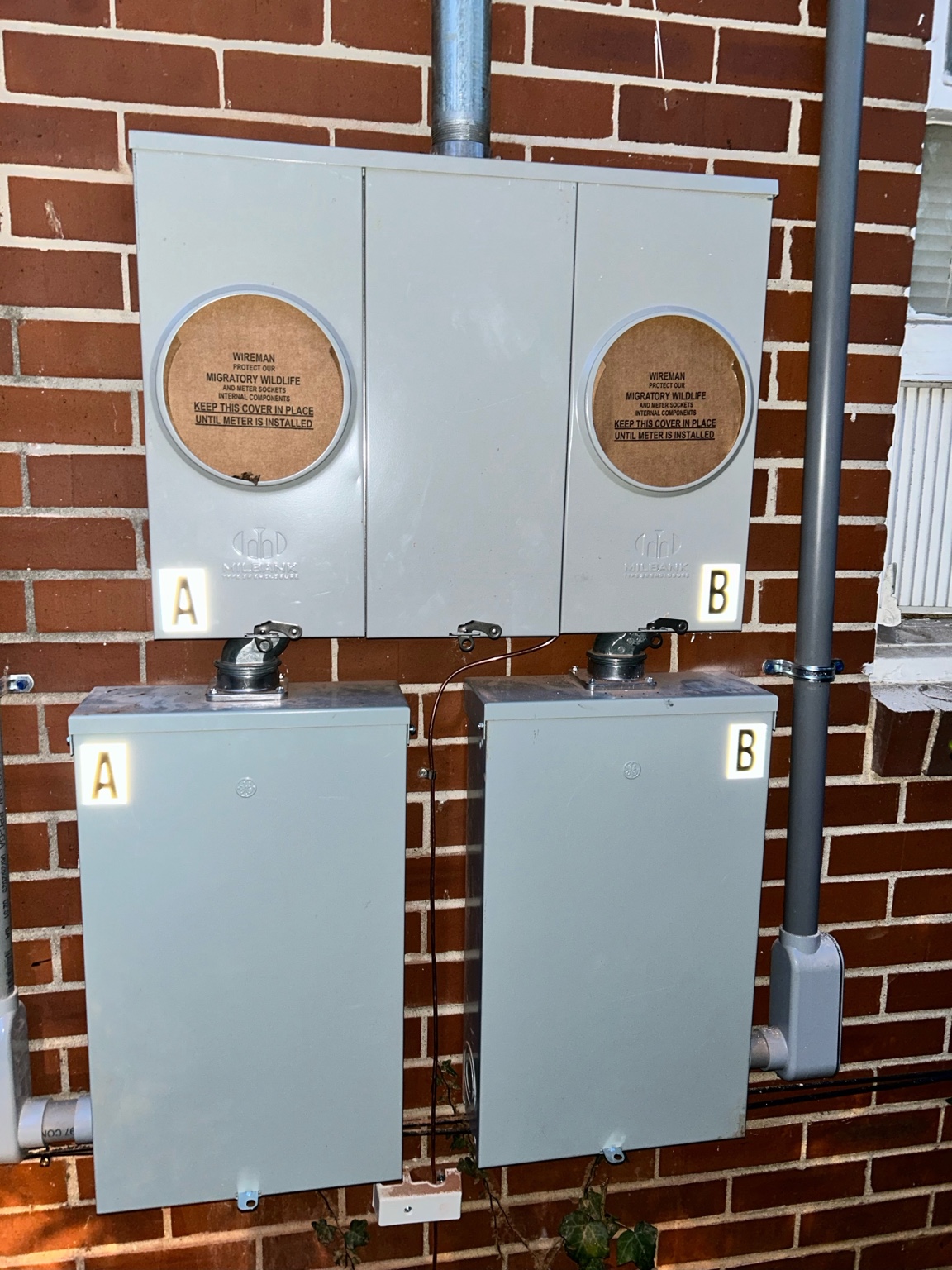 Meter bank installation