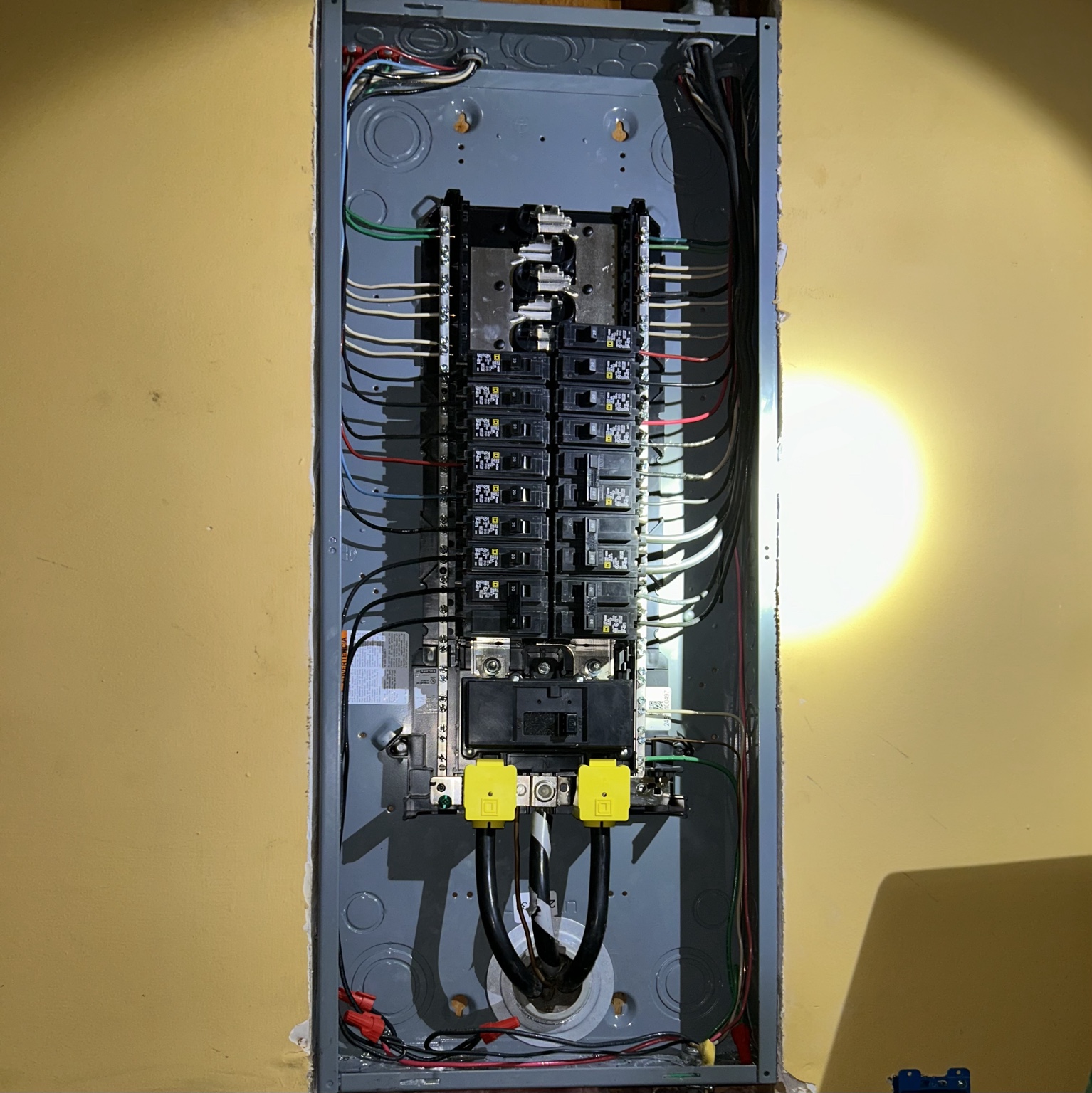 Completed interior electrical panel installation