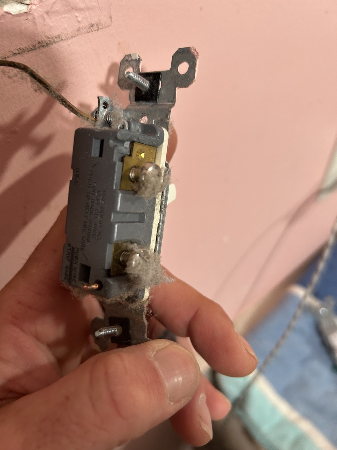 Worn electrical switch removed during troubleshooting