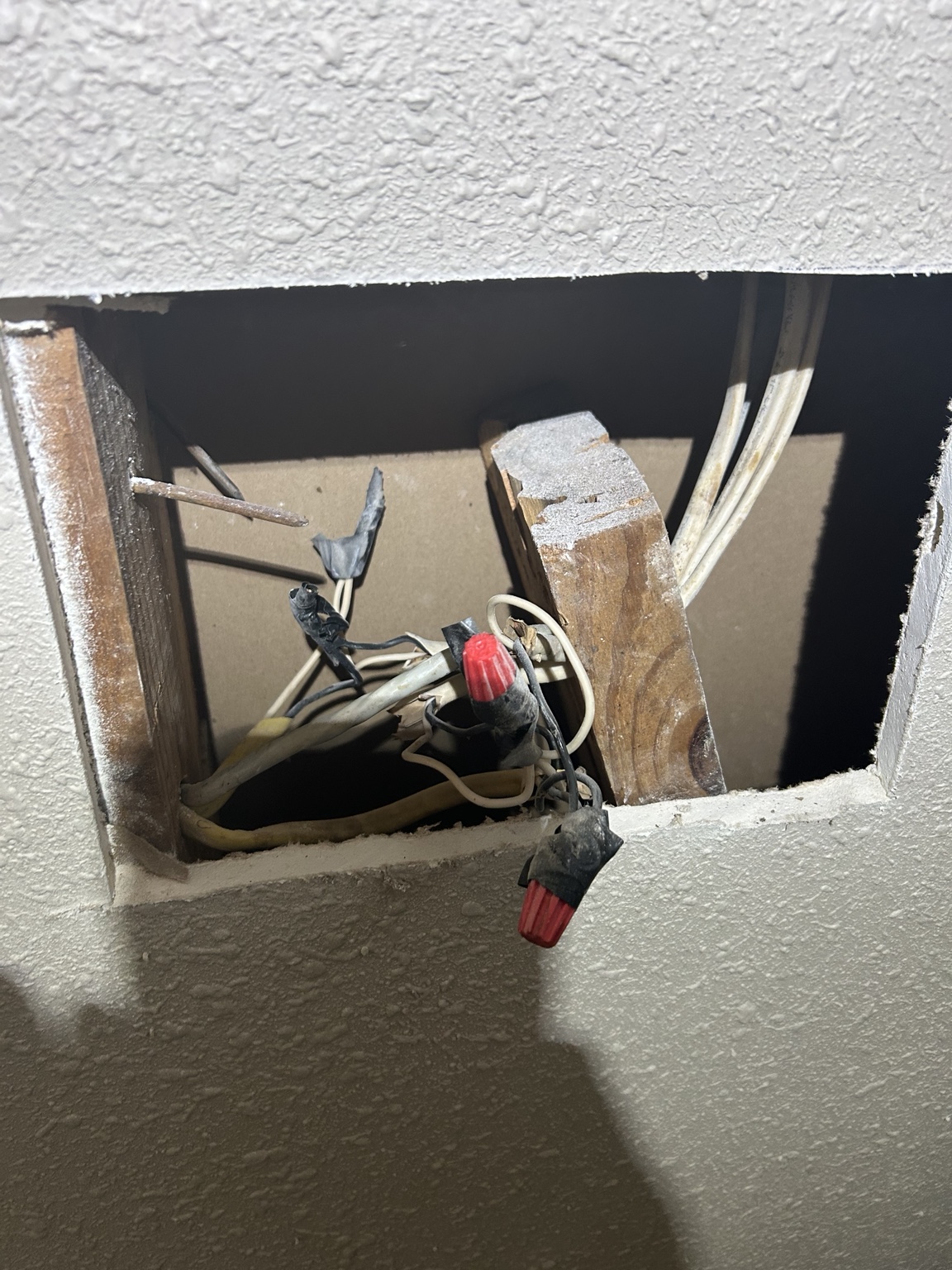 Existing electrical splices exposed during troubleshooting